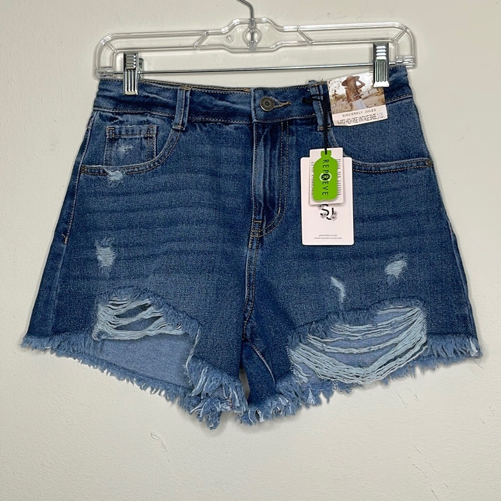 Sincerely Jules Distressed Denim Shorts